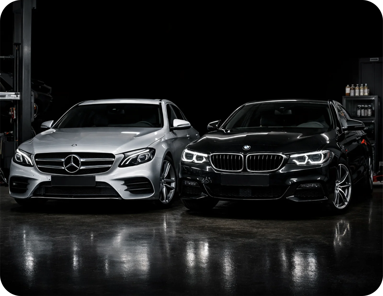 Автомобили Mercedes-Benz и BMW